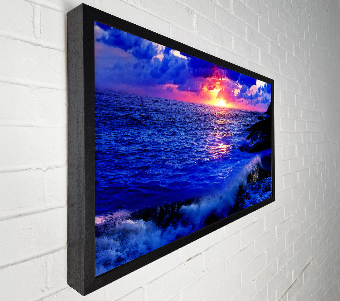  A Canvas Print of The Movement Of The Ocean At Dawn Canvas Print