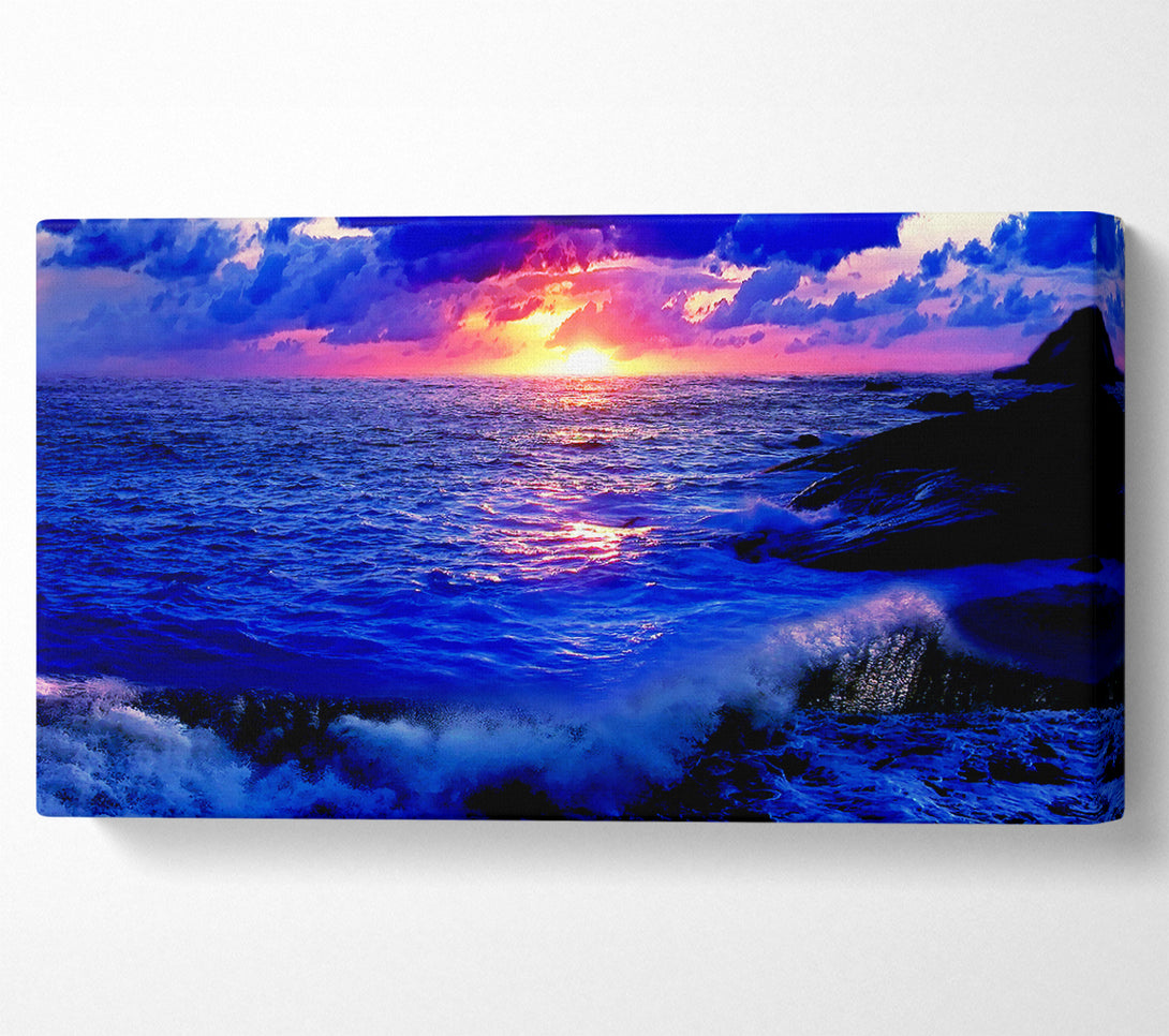  A Canvas Print of The Movement Of The Ocean At Dawn Canvas Print