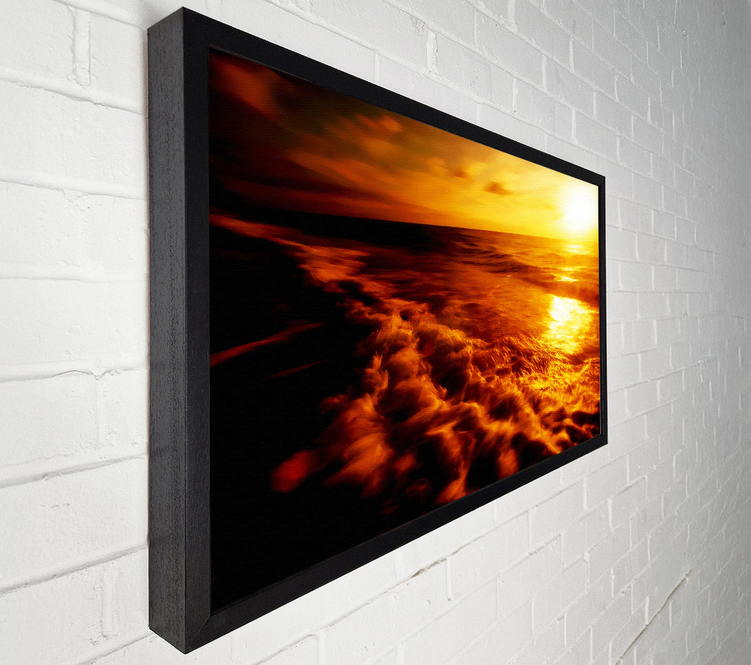  A Canvas Print of The Ebb Of The Sunlit Ocean Canvas Wall Art