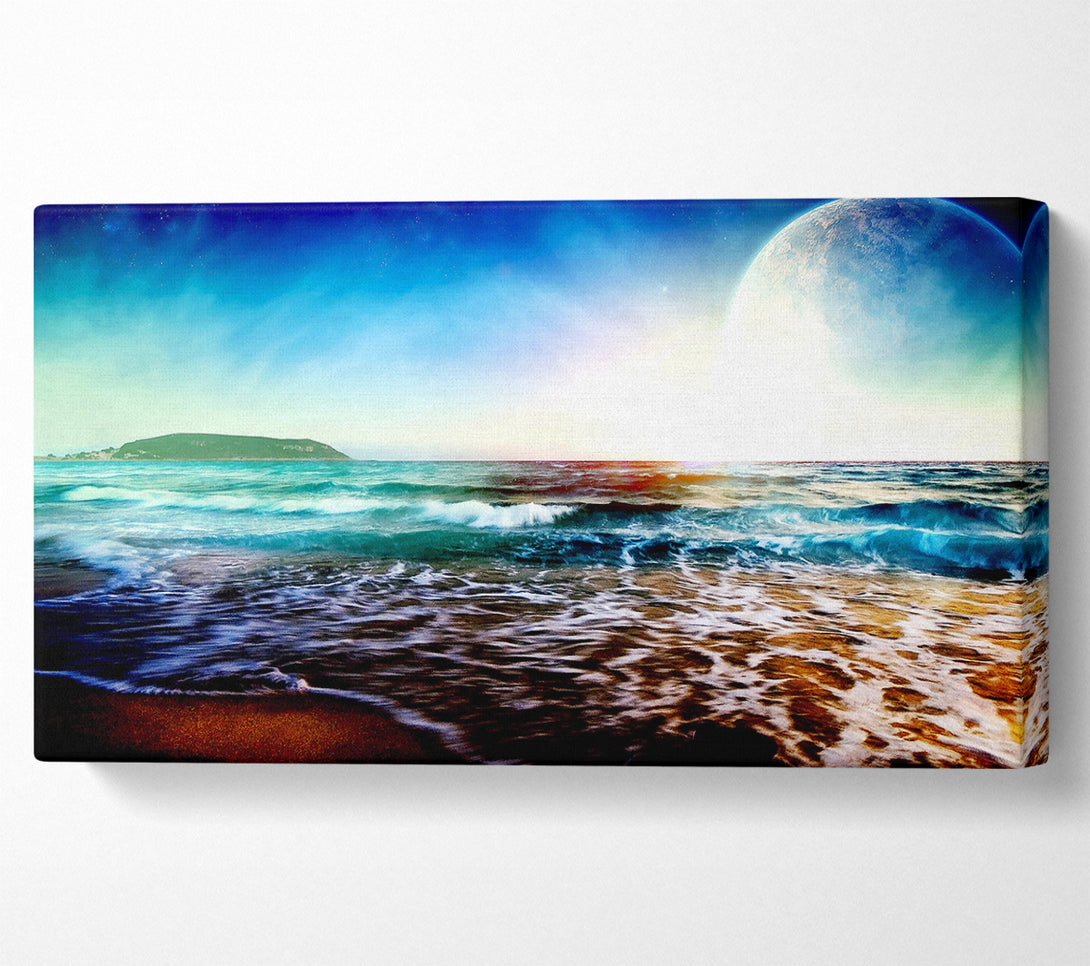  A Canvas Print of The Beach Planet Canvas Print