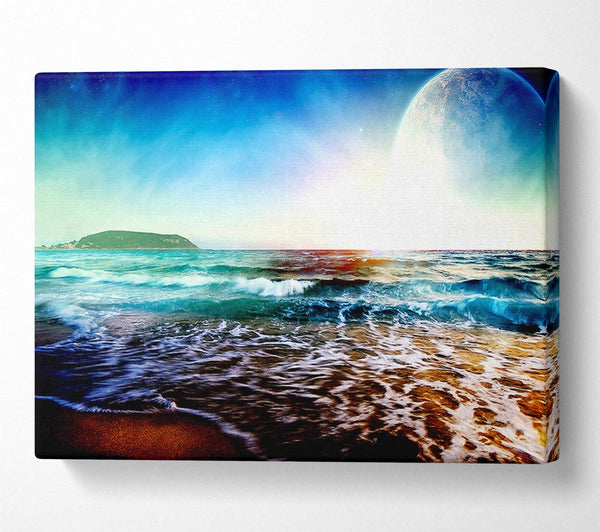  A Canvas Print of The Beach Planet Canvas Print
