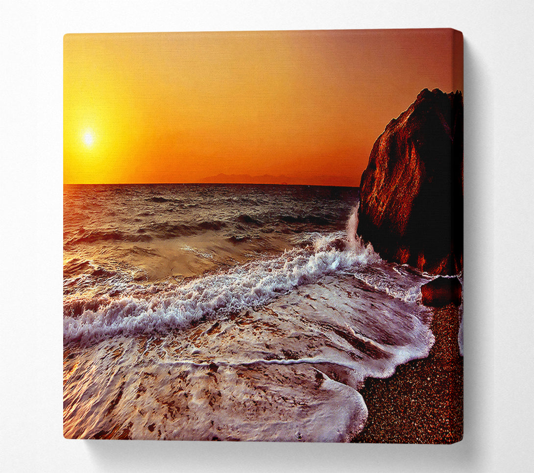  A Canvas Print of Swell Of The Ocean Sun Canvas Wall Art