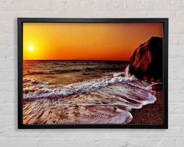 Swell Of The Ocean Sun Framed Print