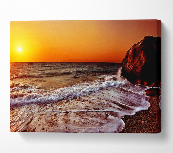  A Canvas Print of Swell Of The Ocean Sun Canvas Wall Art
