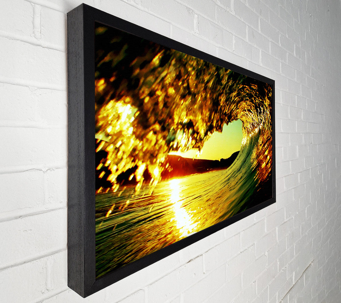  A Canvas Print of Surfers Sun Wave Canvas Print