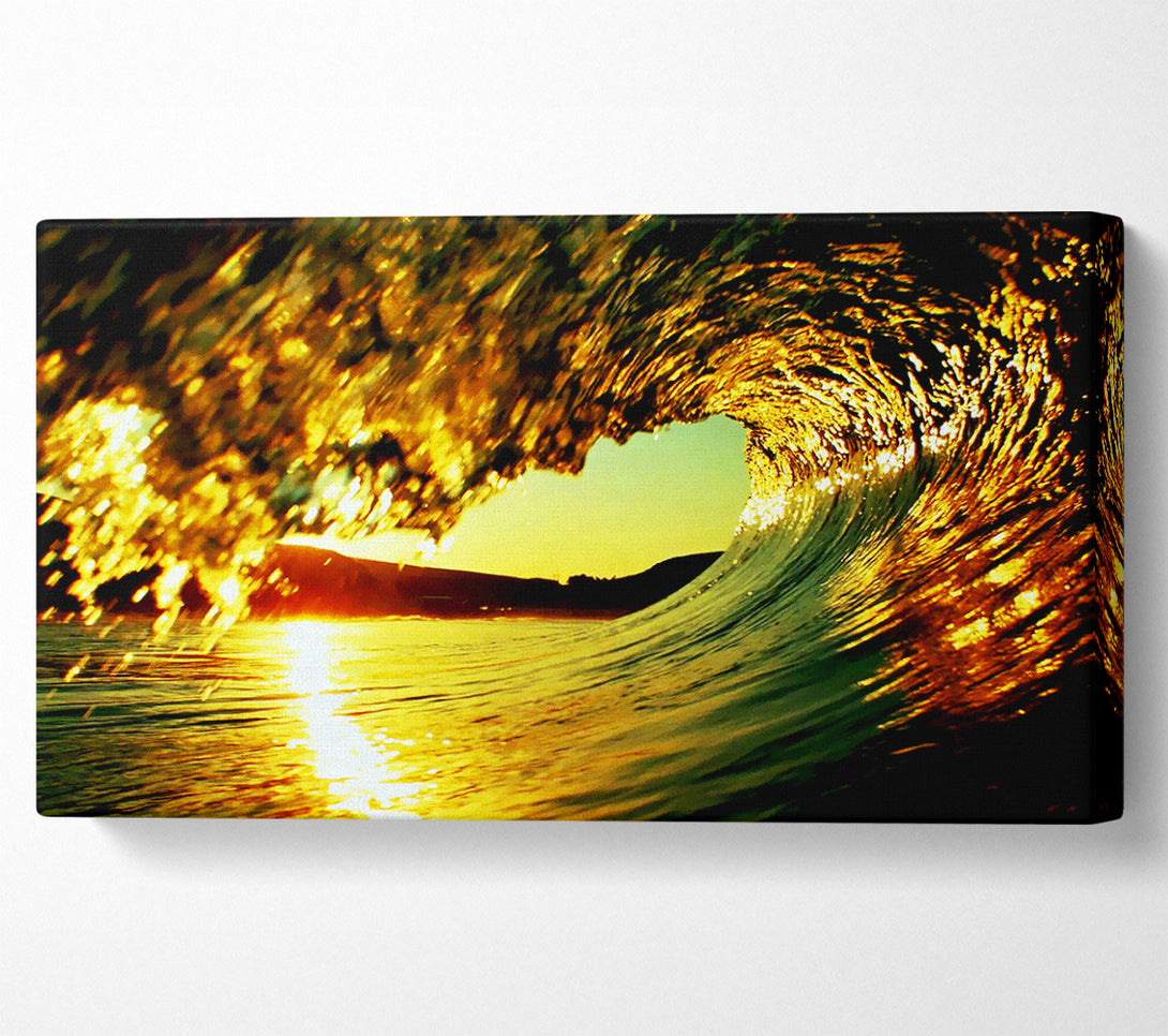  A Canvas Print of Surfers Sun Wave Canvas Print