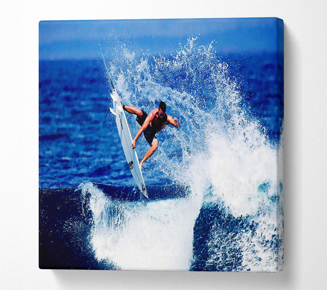  A Canvas Print of Surfer Jumping The Wave Canvas Art