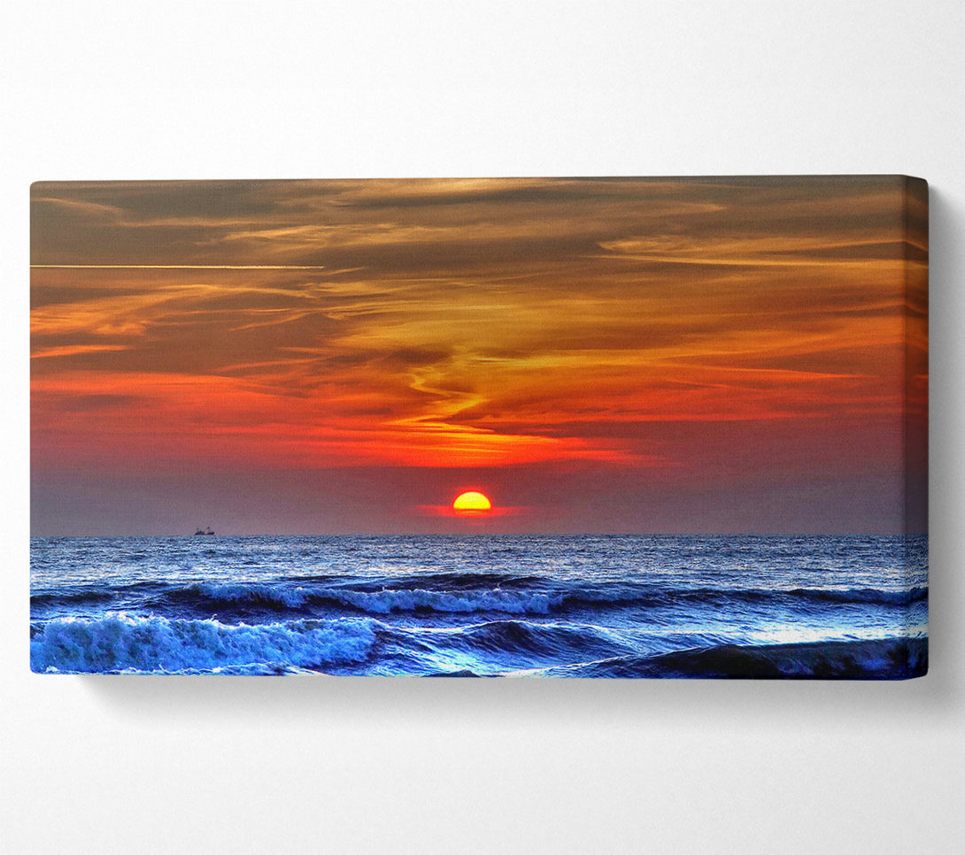  A Canvas Print of Sunset On The Beach Canvas Art