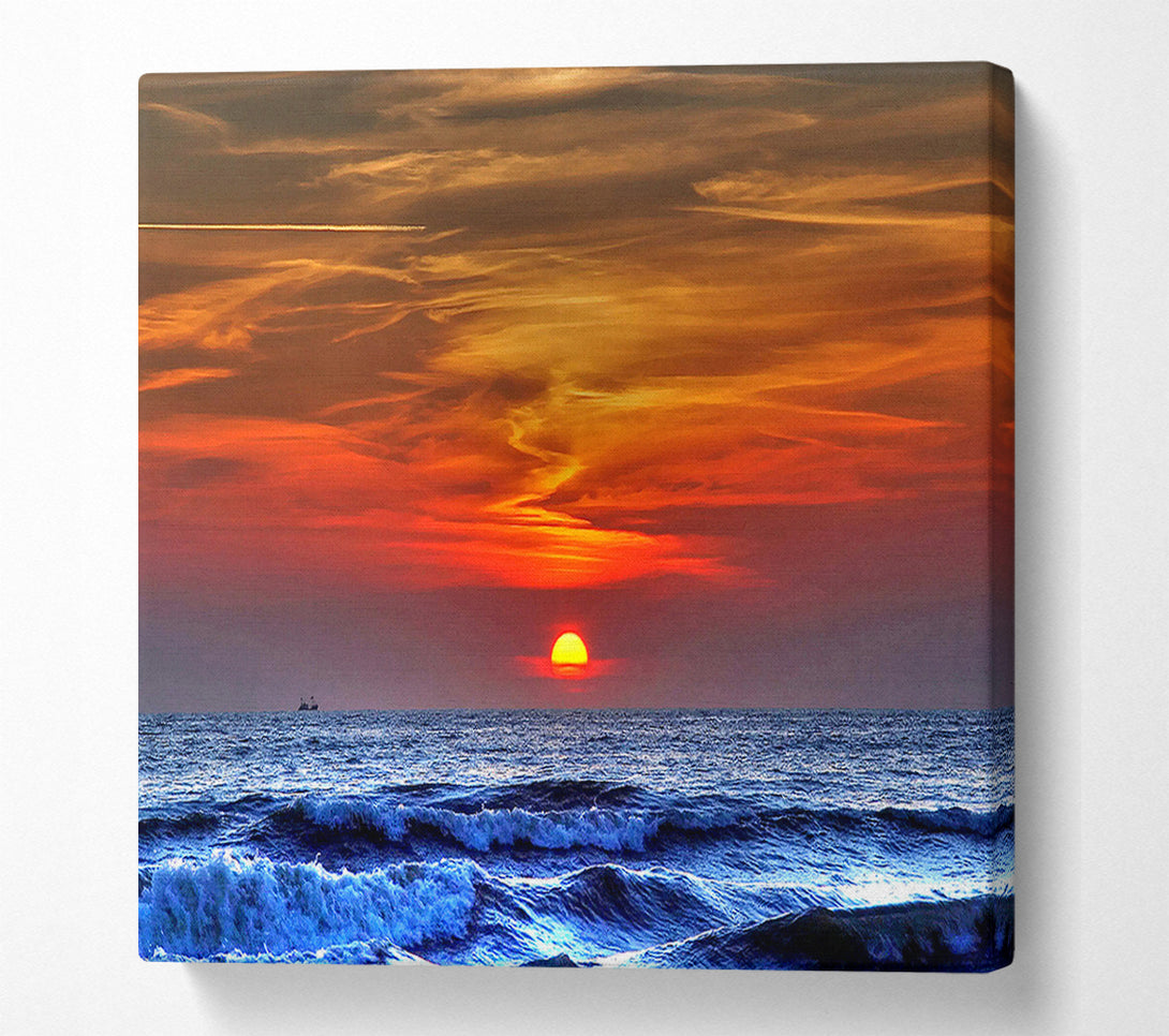  A Canvas Print of Sunset On The Beach Canvas Art