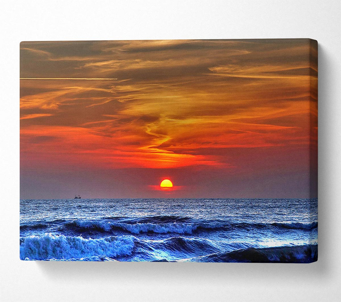  A Canvas Print of Sunset On The Beach Canvas Art