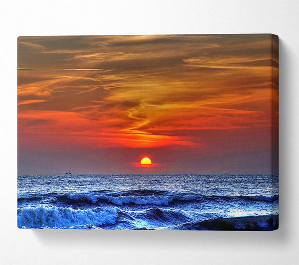  A Canvas Print of Sunset On The Beach Canvas Art