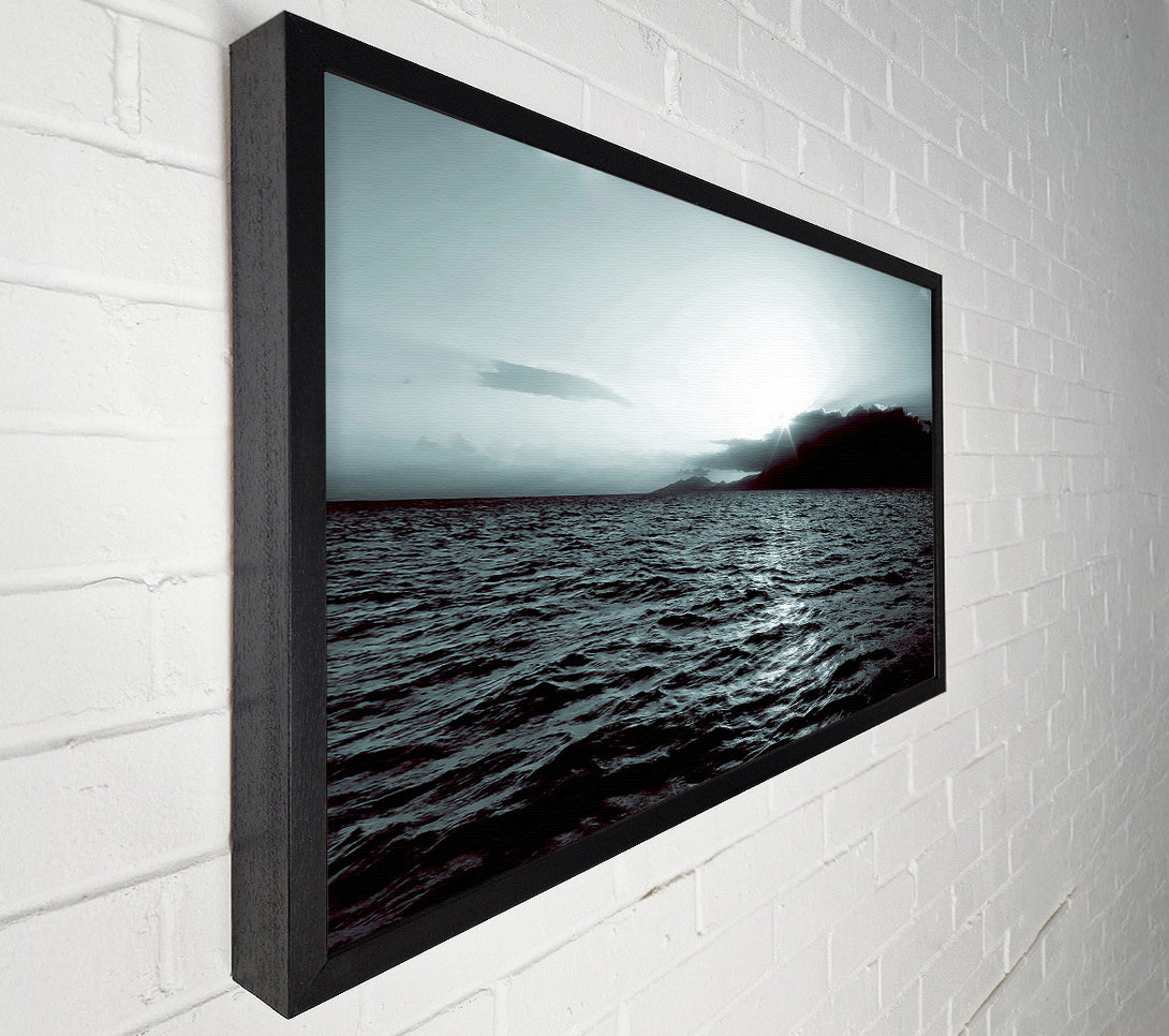  A Canvas Print of Steel Grey Ocean Sunrise Canvas Art