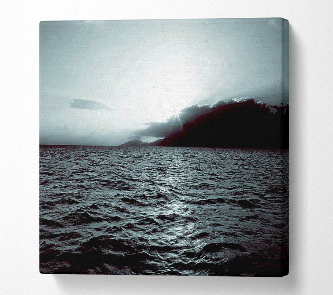  A Canvas Print of Steel Grey Ocean Sunrise Canvas Art