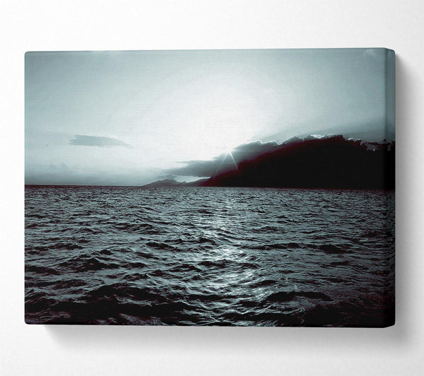  A Canvas Print of Steel Grey Ocean Sunrise Canvas Art