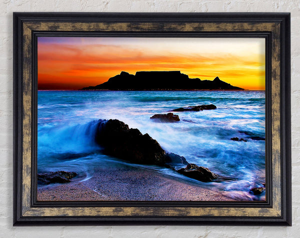 Spray Of The Ocean Waves Framed Print