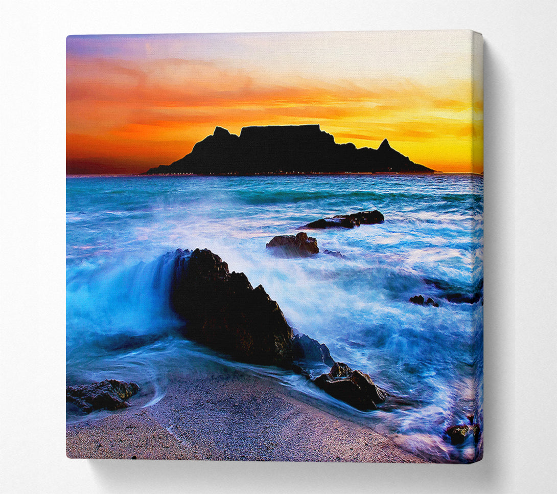  A Canvas Print of Spray Of The Ocean Waves Canvas Print