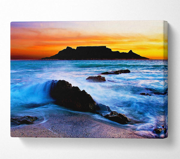  A Canvas Print of Spray Of The Ocean Waves Canvas Print
