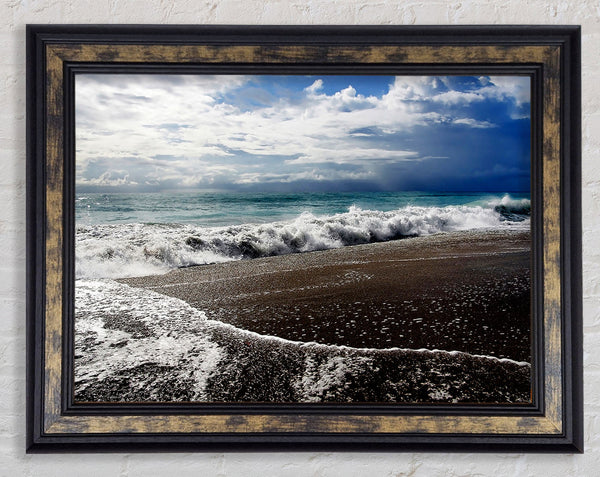 Sparkling Ocean Flow Framed Print