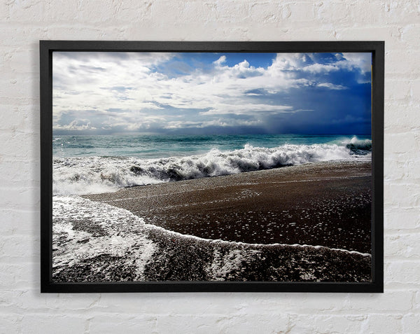 Sparkling Ocean Flow Framed Print