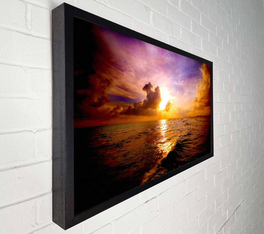  A Canvas Print of Sea Sunset Skies Canvas Art