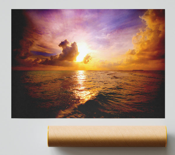 Sea Sunset Skies Print