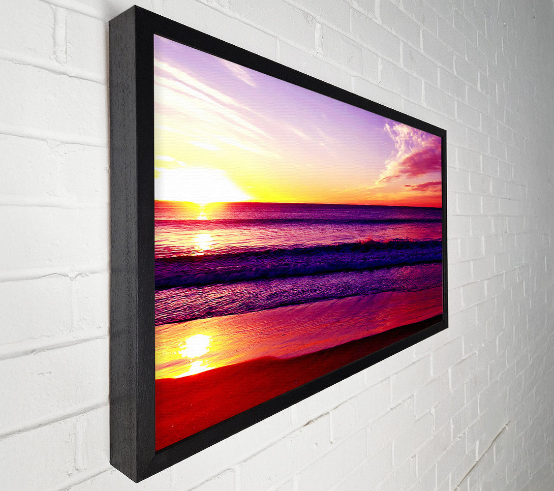  A Canvas Print of Rainbow Ocean Sunset Canvas Print