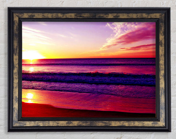 Rainbow Ocean Sunset Framed Print
