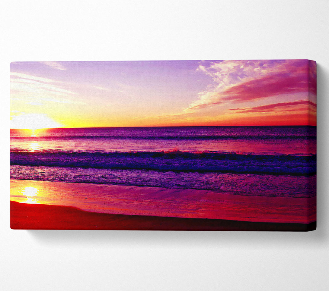  A Canvas Print of Rainbow Ocean Sunset Canvas Print