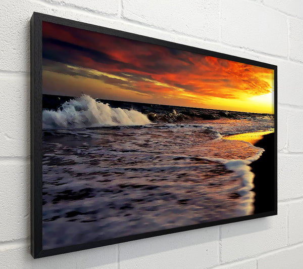 Ocean Waves At Dusk