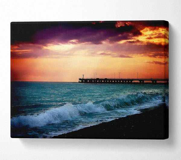  A Canvas Print of Ocean Waves At Daybreak Canvas Art