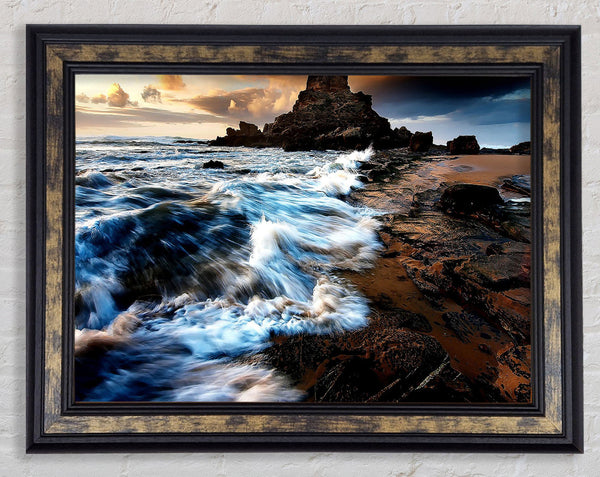 Ocean Waves Movement Framed Print