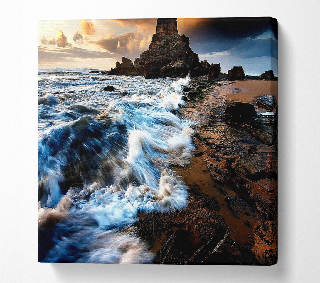  A Canvas Print of Ocean Waves Movement Canvas Print