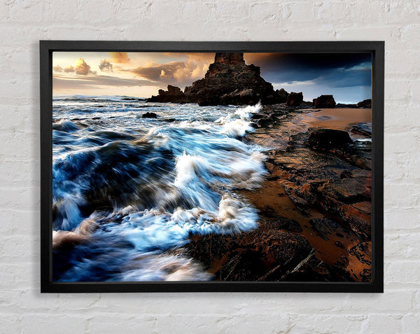 Ocean Waves Movement Framed Print