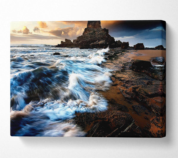  A Canvas Print of Ocean Waves Movement Canvas Print