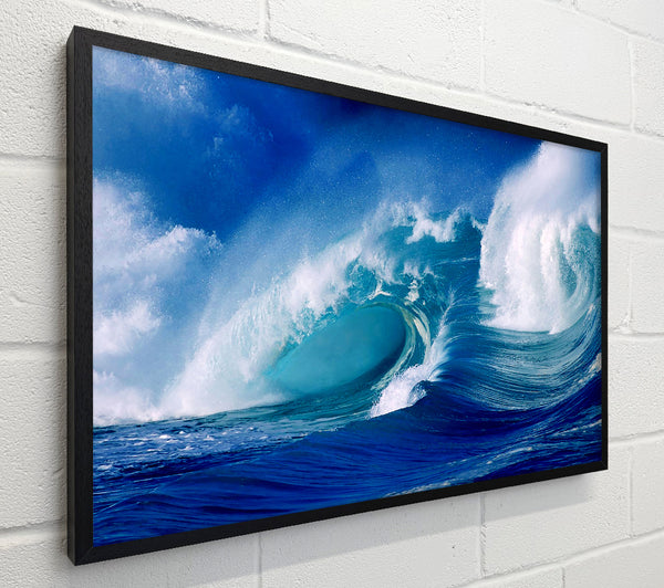 Huge Crashing Blue Ocean Wave