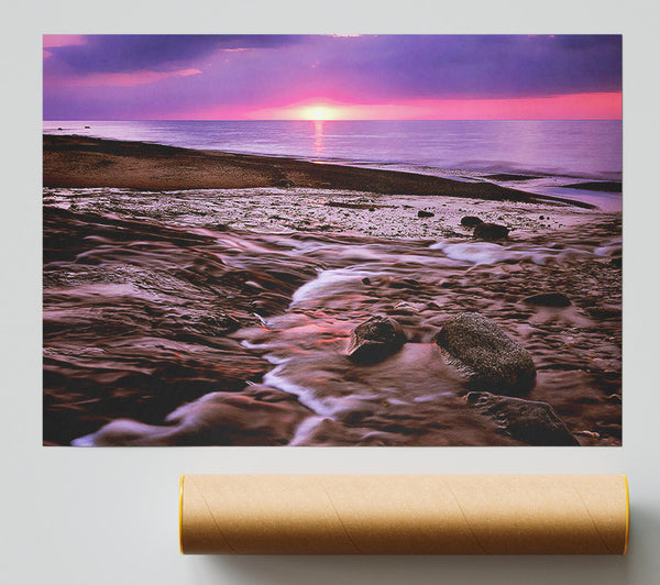 Ocean Sunset Ebb Print