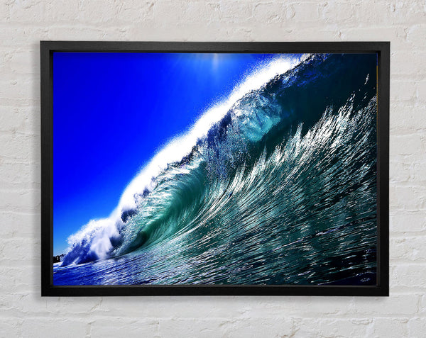 Ocean Glistening Sun Framed Print