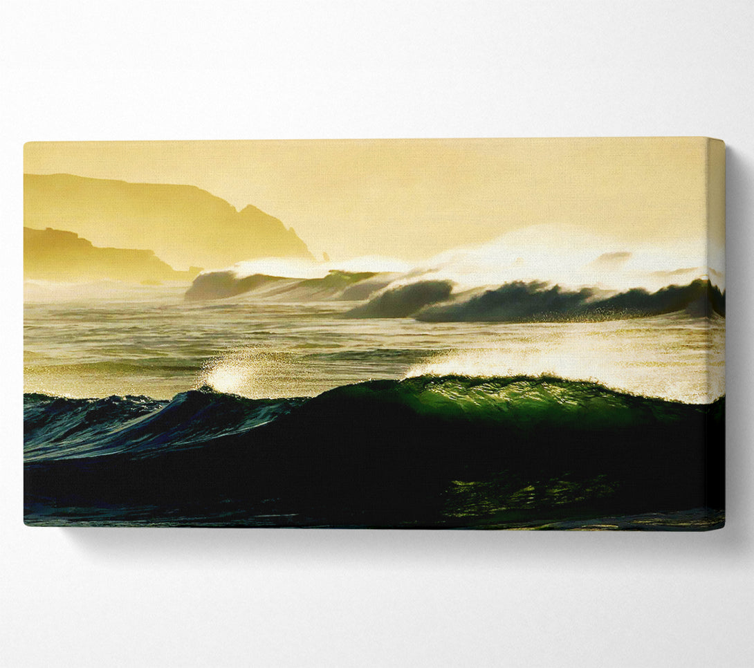  A Canvas Print of Mountain View Waves Canvas Art