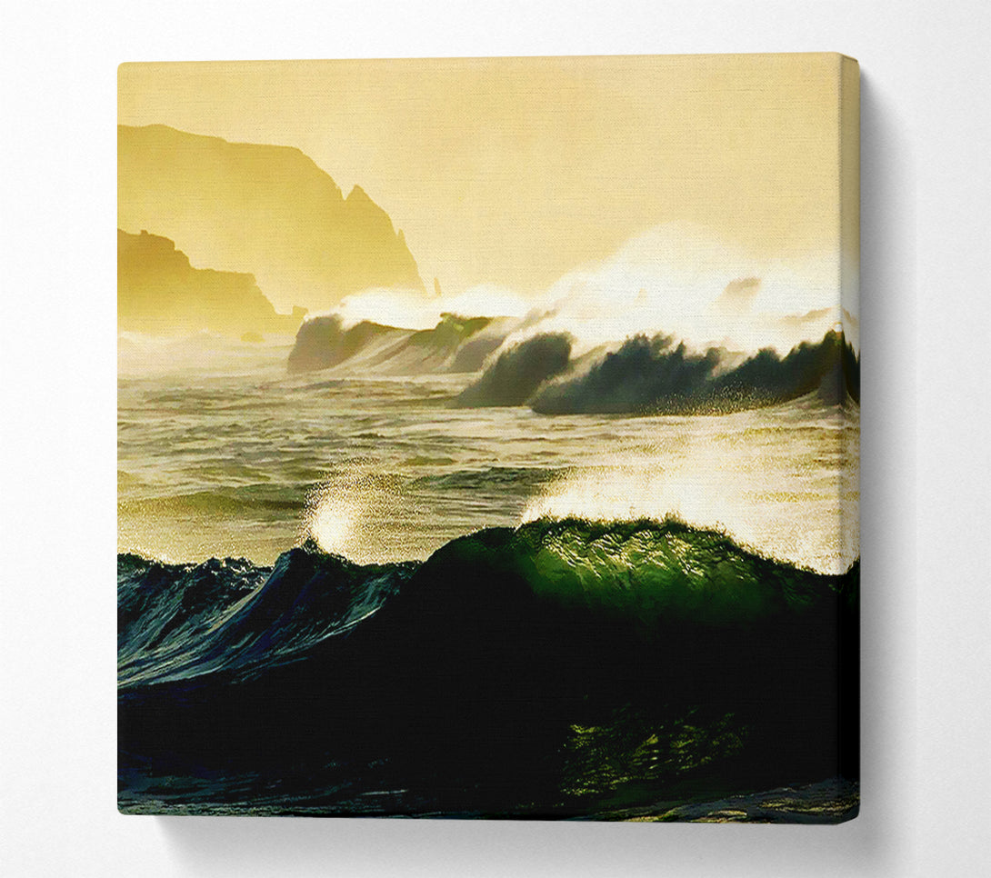  A Canvas Print of Mountain View Waves Canvas Art