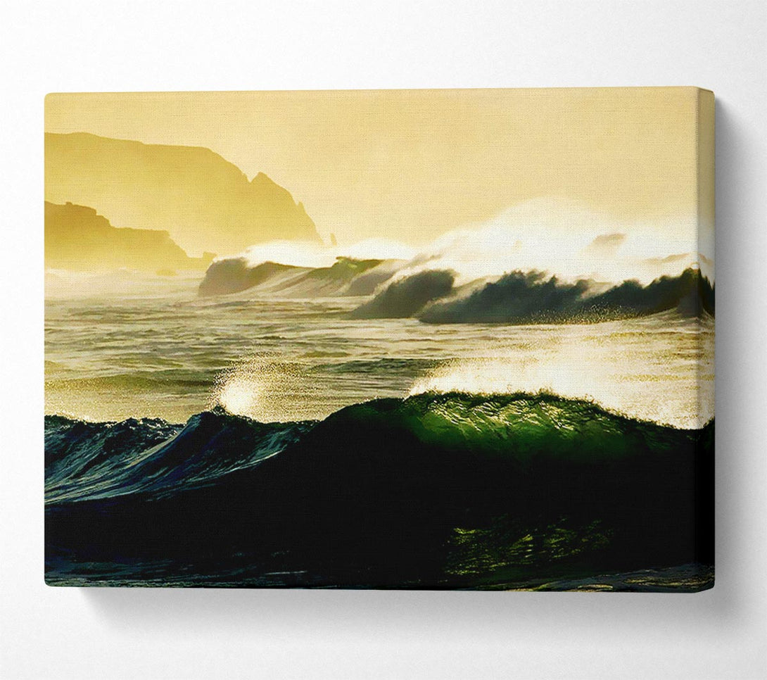  A Canvas Print of Mountain View Waves Canvas Art