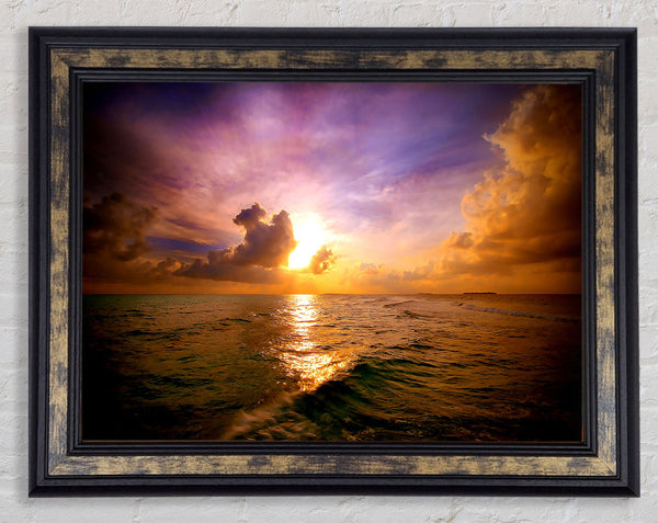 Maldivian Sunset Framed Print