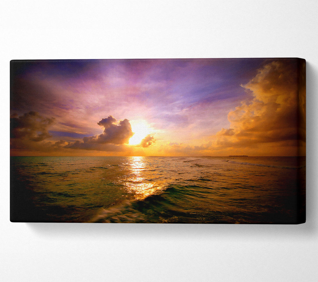  A Canvas Print of Maldivian Sunset Canvas Print