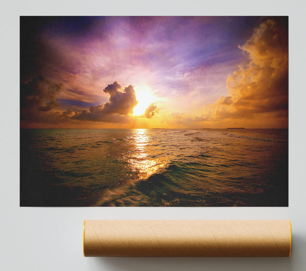 Maldivian Sunset Giclee Print