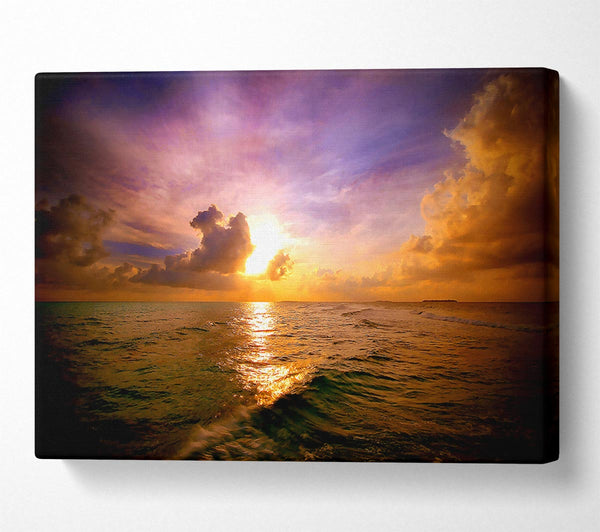  A Canvas Print of Maldivian Sunset Canvas Print