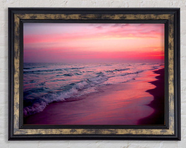 Lilac Pink Ocean Framed Print