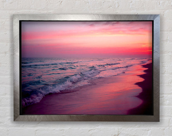 Lilac Pink Ocean Framed Print