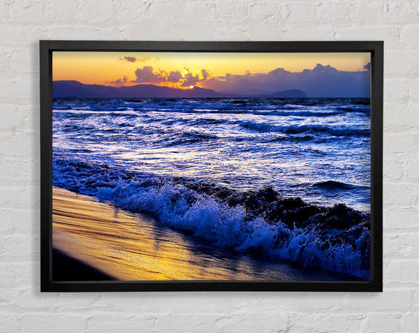 The Ocean Colours At Twilight Framed Print