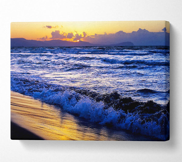  A Canvas Print of The Ocean Colours At Twilight Canvas Print
