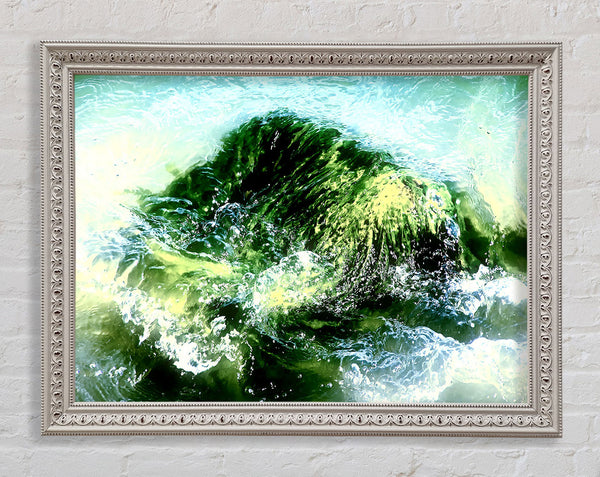 Green Water Movement Framed Print