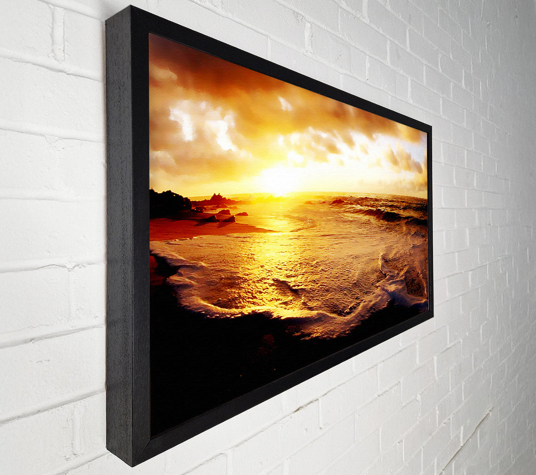  A Canvas Print of Glistering Ocean Sun Canvas Print